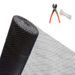 UV Stabilized Garden Fencing Net Tree Guard Net Anti Bird Net PVC Virgin HDPE_3.3 Feet Height X 15 Feet Length Black Color_800 GSM with 1 Cutter and 100 PVC Tags SHJAMN14