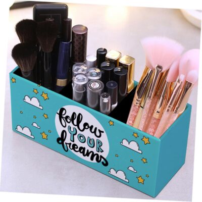 AccuPrints Paper Board Pen Holder, Desktop Pen Organizer,3 Compartment Pen and Pencil Holder, Desktop Organizer for Store Marker, Office Supplies, (Large)-design Follow Your Dream