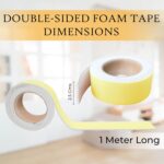 Eduway 1 Meter x 1 inch (Pack of 6) Multipurpose Double Sided Foam Tape for Wall | Heavy-Duty Self Adhesive Mounting Tape for Furniture, Paper | Double Sided Foam Tape for Crafts | (3 feet x 2.5 cm)