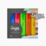 Linc Swype Sumdge Proof & Non-Bleeding Highlighter (Multicolor, Pack of 5)