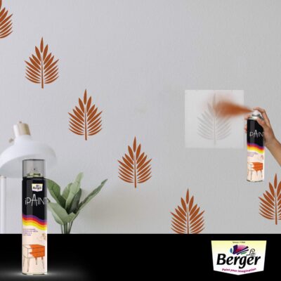 Berger iPaint DIY Enamel Spray Paint | Golden Brown | 400ml Glossy Finish | Ready-to-Use Aerosol Can | Durable Coating for Wood & Metal | Sun & Water Resistant | Smooth, Long-Lasting Color Finish