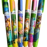 MSGH Retractable Eraser, Novelty Erasers Pen Shaped, Press Mechanical Rubbers with Erasers for Kid Students, Stationery Gift for Kids, Return Gift for Kids (random Color) (Eraser Stick (Pack of 6))