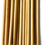 TUGS Premium Bamboo Straws Length 8 inch Pack of 10, 25, 50, 100 Natural Eco Friendly Biodegradable Drinking Straws with Straw Cleaning Brush -Reusable. (3-5) mm (25)