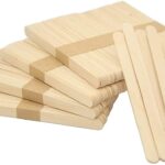 HushLush Disposable Wooden Craft Stick Premium Natural Wooden Piece Ice Cream Sticks, Popsicle Making| Kids' DIY Crafts, Hobby Projects, Popsicle Sticks Eco-Friendly (4.5 INCH Pack of 100)