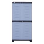 Supreme Furniture Fusion 02 Waterproof with 2 Doors & Adjustable 3 Shelves Cupboard/Almirah/Cabinet Living Room and Kids(Medium Size, Charcoal/Sky Grey)