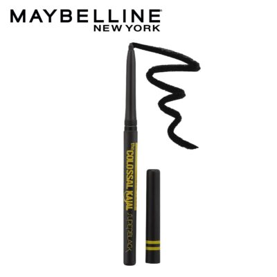 Maybelline New York Matte Kajal Cream, Super Black, Intense Colour, Sharp Definition, Long-Lasting, Colossal Kajal, 0.35G