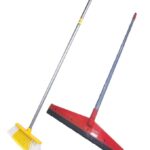 HIC Cleaning Floor Broom/Brush with extendable Rod with Bathroom Wiper Standard Size
