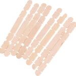 53ARTS 50PCS Ice Cream Paddle Spoon DIY ice Cream Sticks Popsicle Craft Sticks Ice Sticks Wooden ice Cream Sticks Wax applicator Sticks DIY Wood Preschool Modeling Bamboo