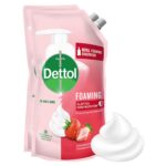 Dettol Foaming Handwash Refill - Strawberry, 700ml (Pack of 2)| Rich Foam | Moisturizing Hand Wash | Soft on Hands