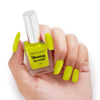 SWISS BEAUTY Stunning Matte Finish Nail Lacquer | Chip Resistant, Quick Drying Nail Paint | Highly Pigmented With High Shine Nail Polish | Shade - Treat Lime, 10ML