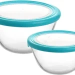 CELLO Ornella Toughened Glass Mixing Bowl with Premium Lid | Microwave Safe & Dishwasher Safe | Clear & Non- Porous Glass |