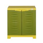 Supreme Furniture Fusion 01 Multipurpose, Waterproof with 2 Doors & Adjustable 1 Shelf Cupboard/Almirah/Cabinet for Home, Living Room and Kids (Small Size, Mehandi Green/Lemon Yellow) (DIY)