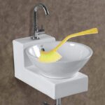 ALOUD CREATIONS 3 Pc Washbasin Cleaning Brush | Mini Sink Cleaner for Kitchen | Small Handy Scrubber for Basin Cleaning | Multifunctional Sink Brush | Multicolour Virgin Plastic