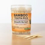 DF Bamboo Toothpicks – 500 Pcs | 63mm Smooth No-Burr, Eco-Friendly Wooden Tooth Picks | Hygienic, Safe & Biodegradable | Ideal for Kitchen, Restaurants, Party, Snacks & Dental Care (500)