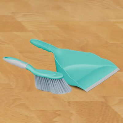 Dustpan Set with Brush (Aqua Green), Pack of 2