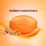 Santoor Skin Moisturizing Sandal & Turmeric Bathing Soap with Nourishing & Anti-Aging Properties| For Soft & Smooth and Younger-Looking Skin| For All Skin Types| Pack of 4, 100g