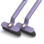 VYOOx Toilet& Bathroom Cleaning Brush Set with Rotating Head, Tile and Crevice Scrubber, Multi Colour, 2-Piece
