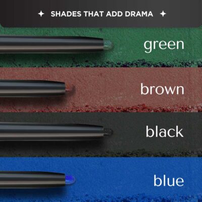 BELLAVITA Intense Drama Kajal Blue Waterproof Smudge Proof | Long Lasting, Enriched with Vitamin E & Almond Oil | pencil Glossy | Kajal for women| 0.3 g