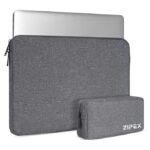 Photon 15 Inch to 15.6" Inches Laptop Case with Charger Pouch | Waterproof Laptop Sleeve | Laptop Cover Bag, Grey