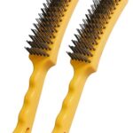 Inditrust Plastic Handle Carbon Steel Wire Hand Brush 10-inch length (2 PCS)