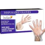 Indiana Disposable Hand Gloves | Pack of 200 | Transparent & Disposable Gloves | Universal Size Gloves | For Gardening, Cleaning and Public Areas (Pack of 200)