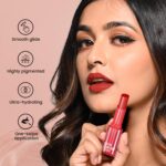 Swiss Beauty Satin Comfort Lipstick | Ultra-Hydrating | Highly Pigmented | Smooth Glide | Satin Matte Finish | One-Swipe Application | Shade- 20 Night Wine, 3gm