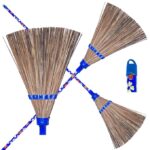 6.1 Feet Long Garden Broom Version 2.0, Outdoor Sweeping Brush with Long Handle, Replaceable, for Large Area