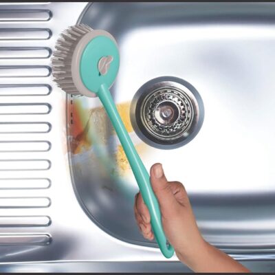 Spot zero by Milton Kitchen Cleaning Handy Sink Brush (Aqua Green, Pack of 1 piece)