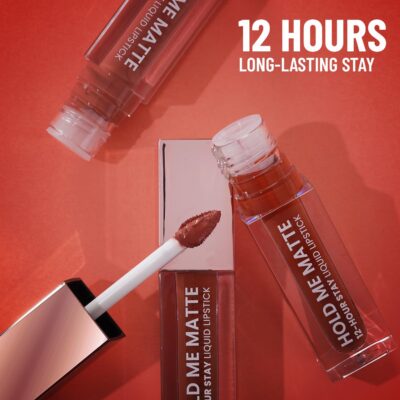 Swiss Beauty Hold Me Matte Liquid Lipstick | 12 Hours Stay | Non-Transfer Lipstick | Waterproof Lipstick with Intense Hydration| Shade - Gentle Pink, 4.5ml