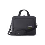 Kamiliant by American Touristed Dissenter Casual Office Bailhandle Messenger Bag with 15" Inch Laptop Compartment and Adjustable Shoulder Strap, Ergonomically Designed for Men and Women - Black