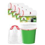 Shalimar Premium (Lavender Fragrance) Scented Drawstring Garbage Bags | Medium 19 X 21 Inches | 120 Bags (30 Bags X 4 Rolls) | Dustbin Bag/Trash Bag | (White) - Perforated Box for Easy Dispensing