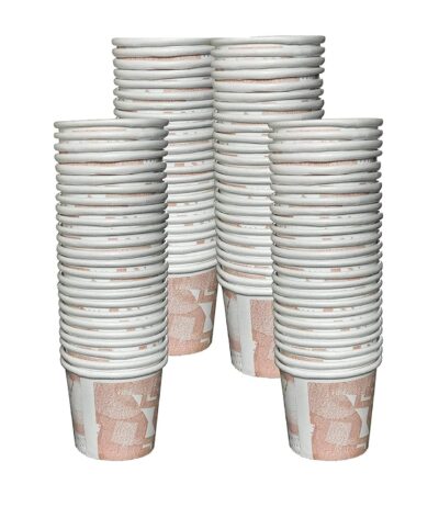 Quasar Disposable Paper Cup for Hot Coffee Drinks for Party Wedding and Event Full White ITC Paper 140 GSM (200 Pieces) (Color May Be Vary) (30 ML)