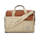 Uppercase 14L Omega 03 Professional Laptop Messenger Bag | up to 15.6''| 3x More Water Resistant| Tablet Compartment| Multiple Organizers| Office Bag for Men & Women (Beige)