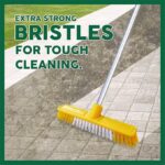 HIC Floor Cleaning Brush Tuffy Brush with Tough bristels with Plastic Coated Long Sturdy Rust Proof Rod for All Kind of Floors (Standard Size Multicolored) Pack of 1
