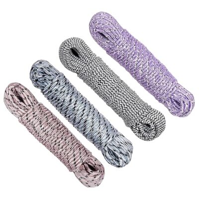 Kuber Industries Cloth Drying Rope | Nylon Synthetic Laundry Line Rope | Laundry Clothesline | Cloth Drying Wire Synthetic Rope | Clothes Drying Line | 20 MTR | Pack of 4 | Multicolor