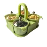 Multipurpose Dry Fruit Box 4 pc Jar Set Aachar Pickle Container Mukhwas Tray Dining Spice Stand Plastic Chocolate Mouth Freshener Sweets Masala Storage (Multi-Color)