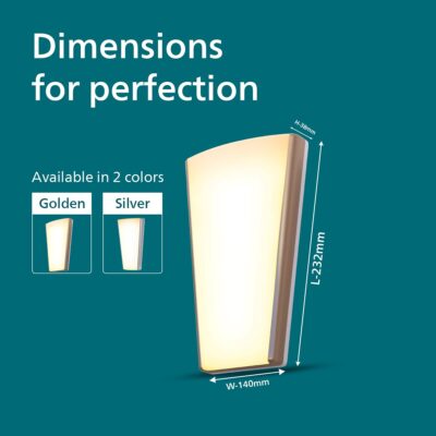 Philips 12W 3 Colours in 1 Decorative Wall Light | Neos Gold Scene Switch Wall Light for Decoration | Colour : Tunable White, Pack of 1