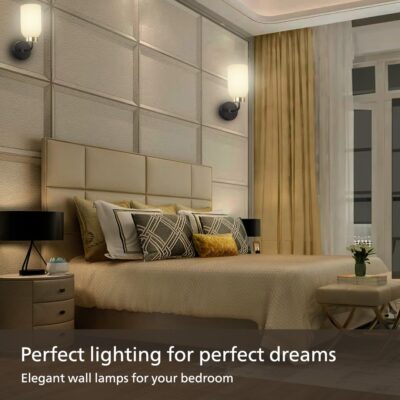 Philips Glow Black & Brass Wall Light | Decorative Indoor Wall Lamp For Bedroom & Hall | Bulb Base : E27 (Bulb Not Included)