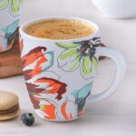 Larah by BOROSIL Bali Opalware Mug | Set of 1 Pcs Tea/Coffee Mugs, 390 ml Each | Microwave & Dishwasher Safe, Bone-Ash Free | Crockery Set Ideal for Daily Use & Gifting | White