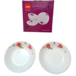 Cello Opalware Floral Bowl - 2 Piece, Pink, White
