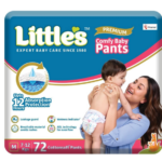 Little's Baby Diaper Pants Medium Size – Soft Comfort & Dry Protection (72 Pieces)