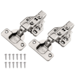 VOLO 3D Soft Close Inset Cabinet Hinges 15 Crank Mild Steel Hinges for Furniture & Wardrobes (Set of 2)