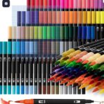 Parssufy 80 Colors Dual Tip Brush & Fineliner Marker Pen Set – Double-Sided Art Markers for Coloring, Calligraphy, Journaling, Doodling & Drawing